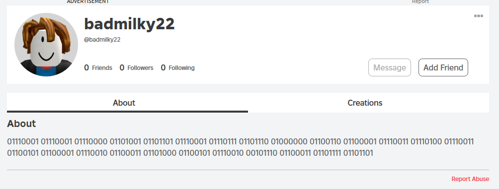 Roblox User Profile